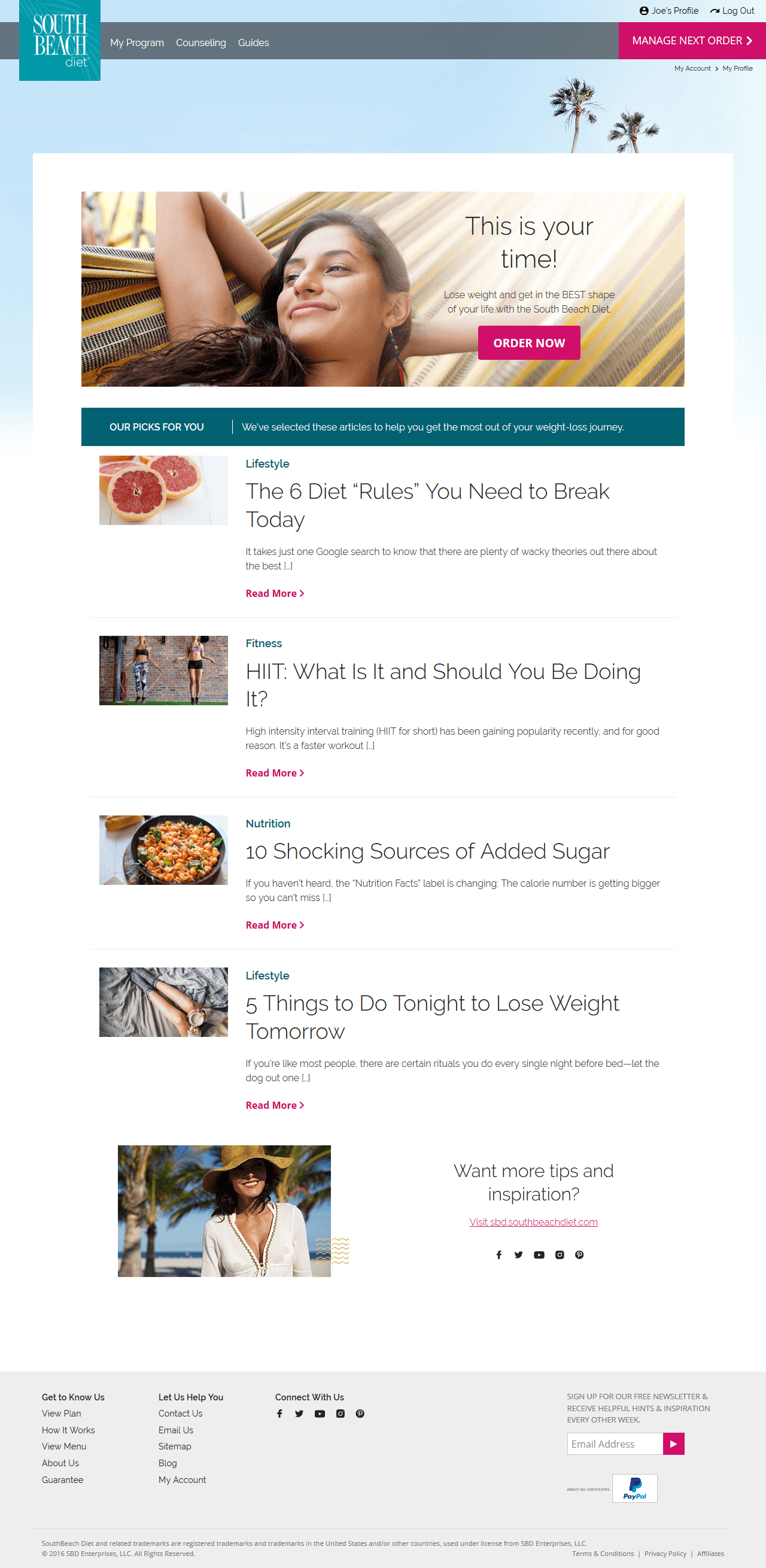 South Beach Diet - Desktop